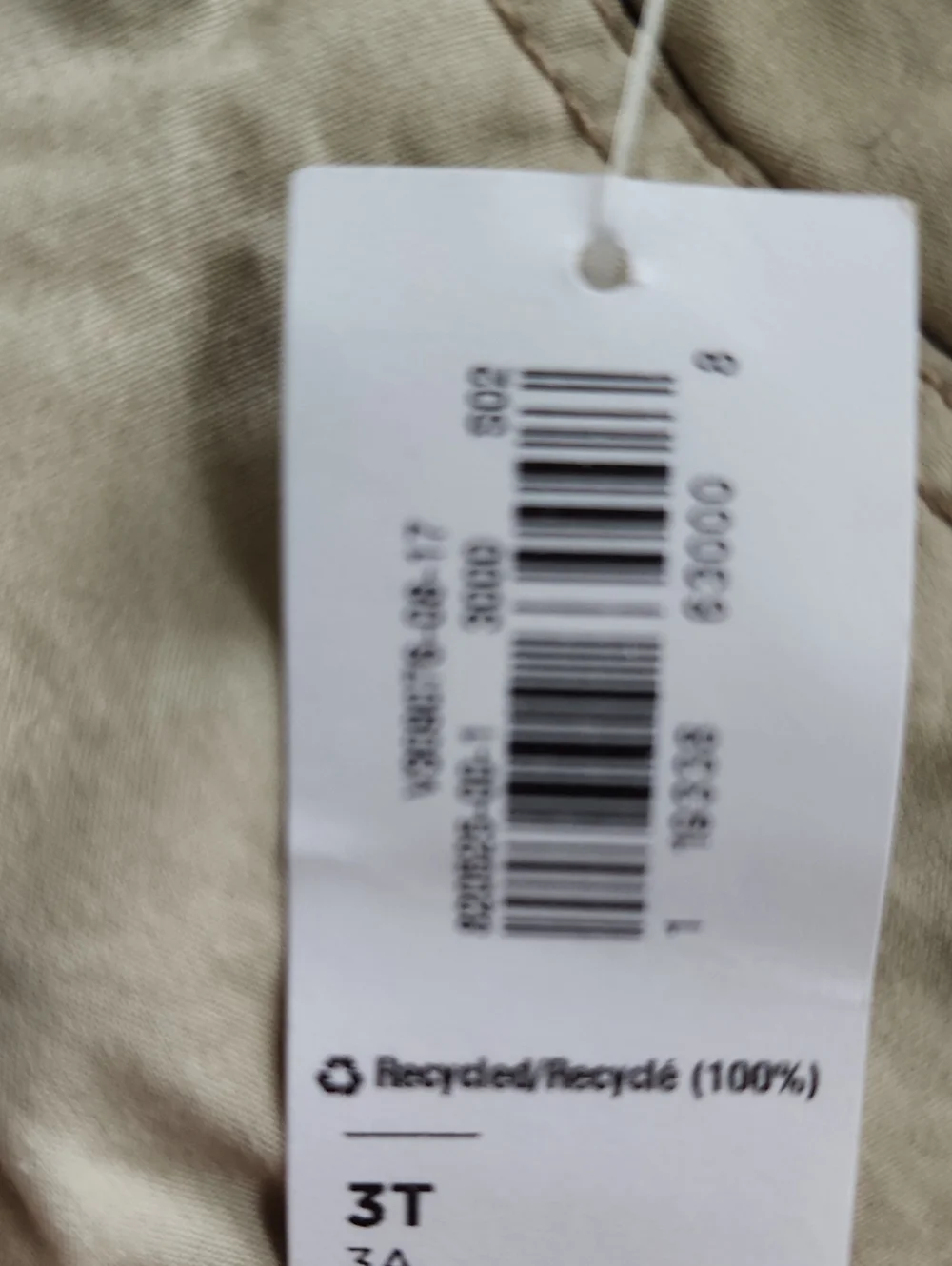 Nwt 3T Old Navy Khaki Knit-lined Pull-on Hybrid Pants